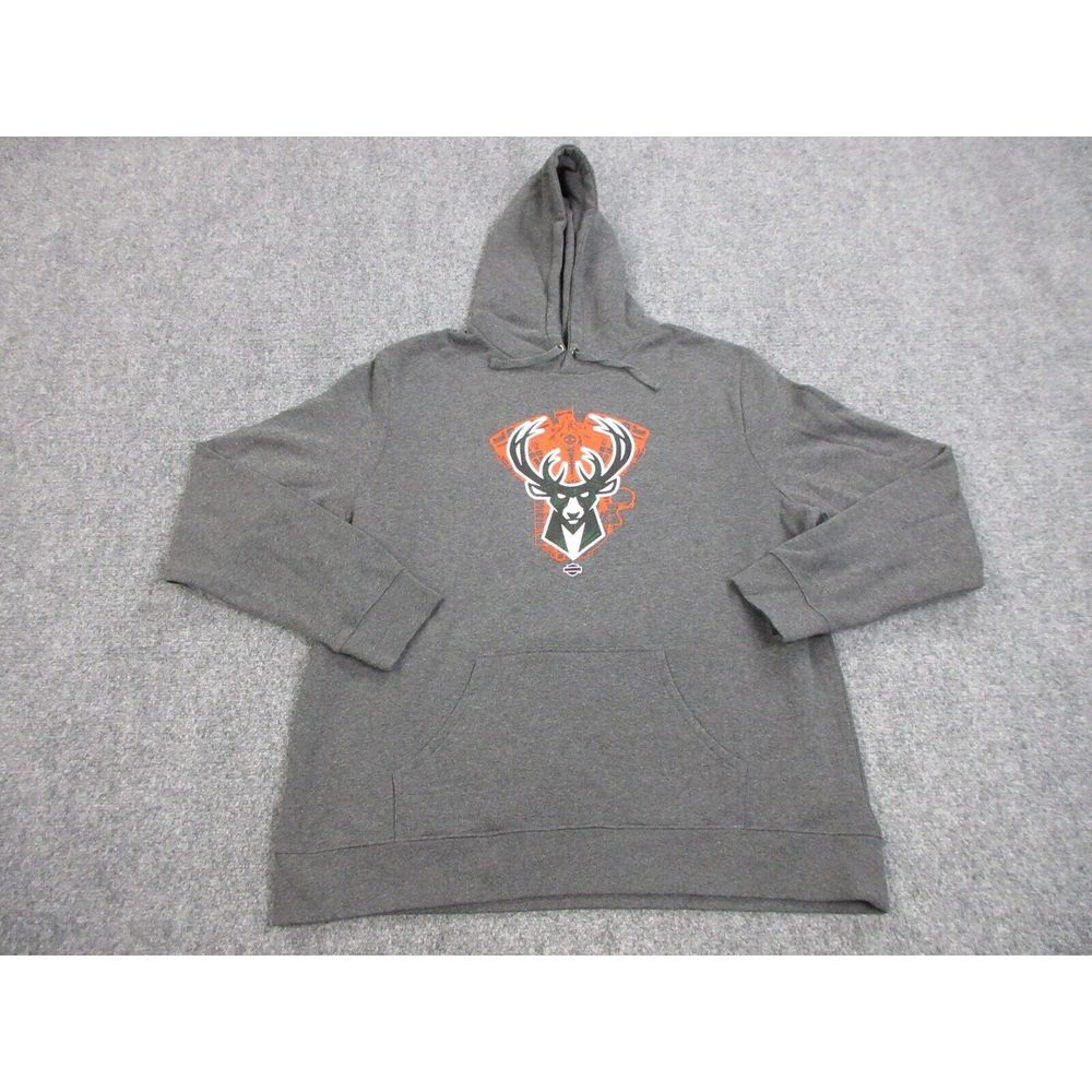 Harley Davidson Sweater Mens‎ 2XL XXL Gray Deer Logo Motorcycle Biker Sweatshirt